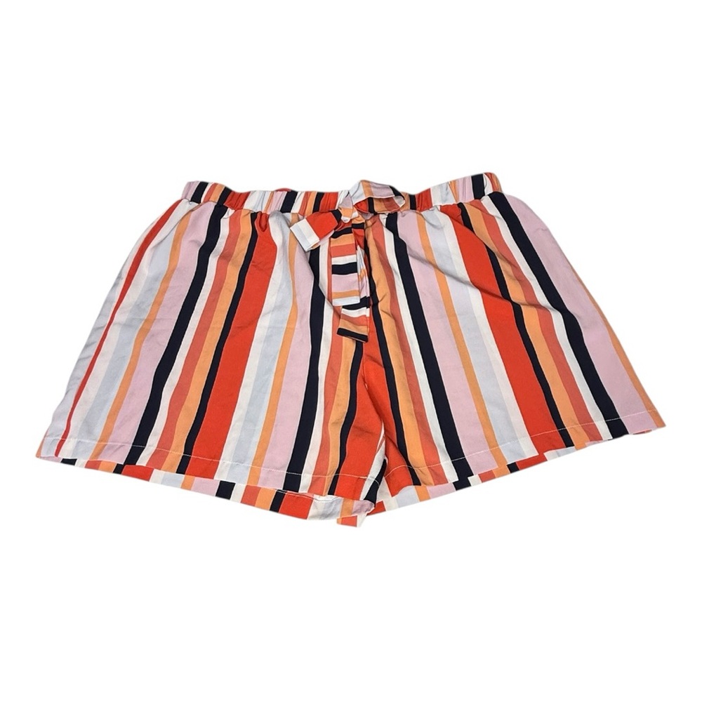 High Waist Red and Orange Casual Shorts EUC BOX31